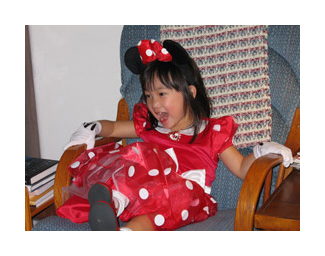Claire in her Mickey Mouse costime