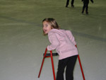 Alexandra making her getaway on the ice!