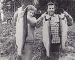 With my dad in 1976 at the Skagit River after one of the best days of steelheading in my life. 10 lbs., 15 lbs., and a prime 20 lb. buck.